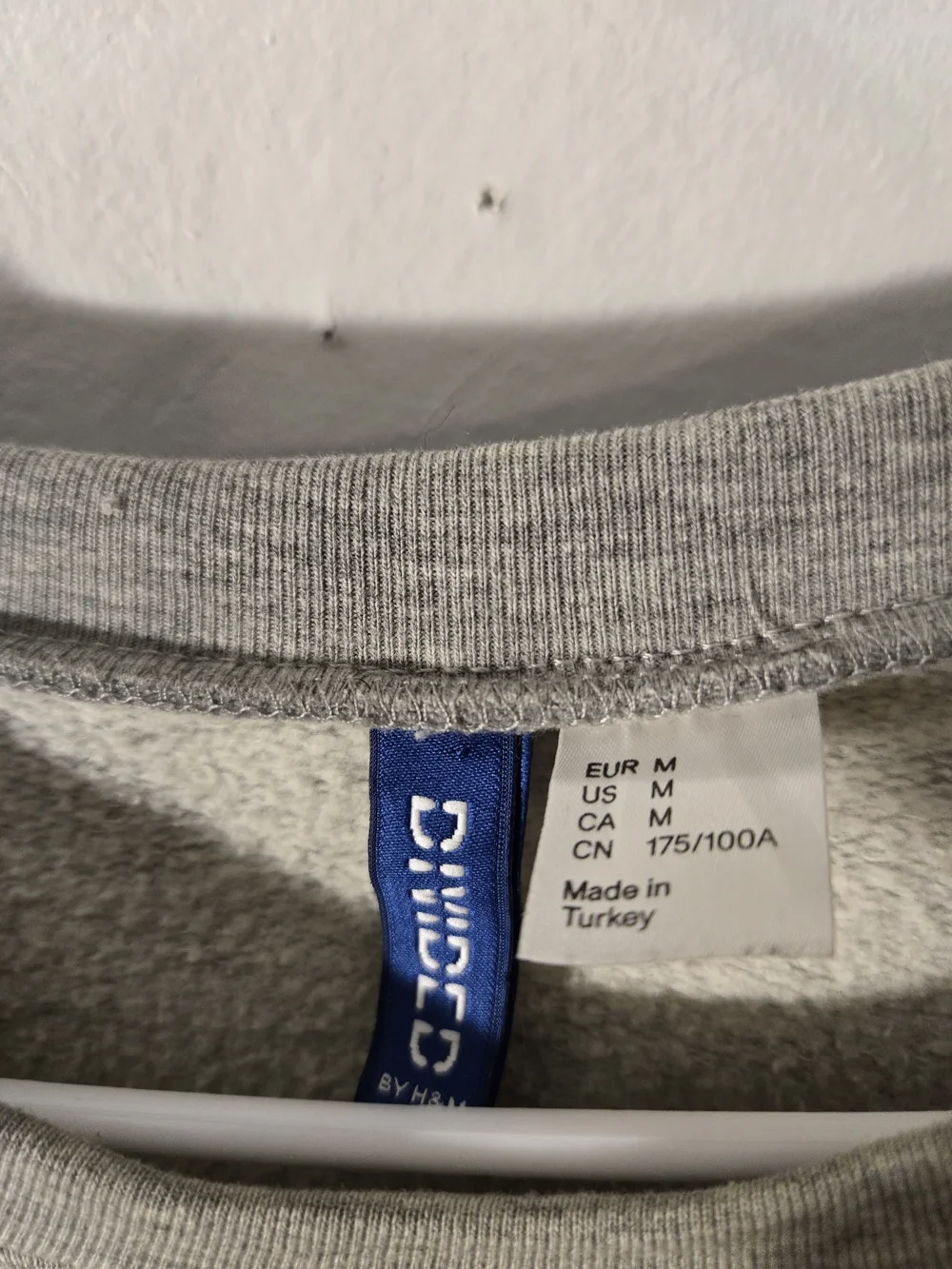 Grey Crewneck Sweater with Black Record-Player Graphic
